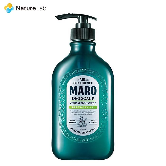 シャンプー MARO マーロ 薬用 医薬部外品 デオスカルプ メンズ シャンプー 480ml | メンズ スカルプ ノンシリコン 男性 ボリュームアップ 頭皮さっぱり｜naturelab-store