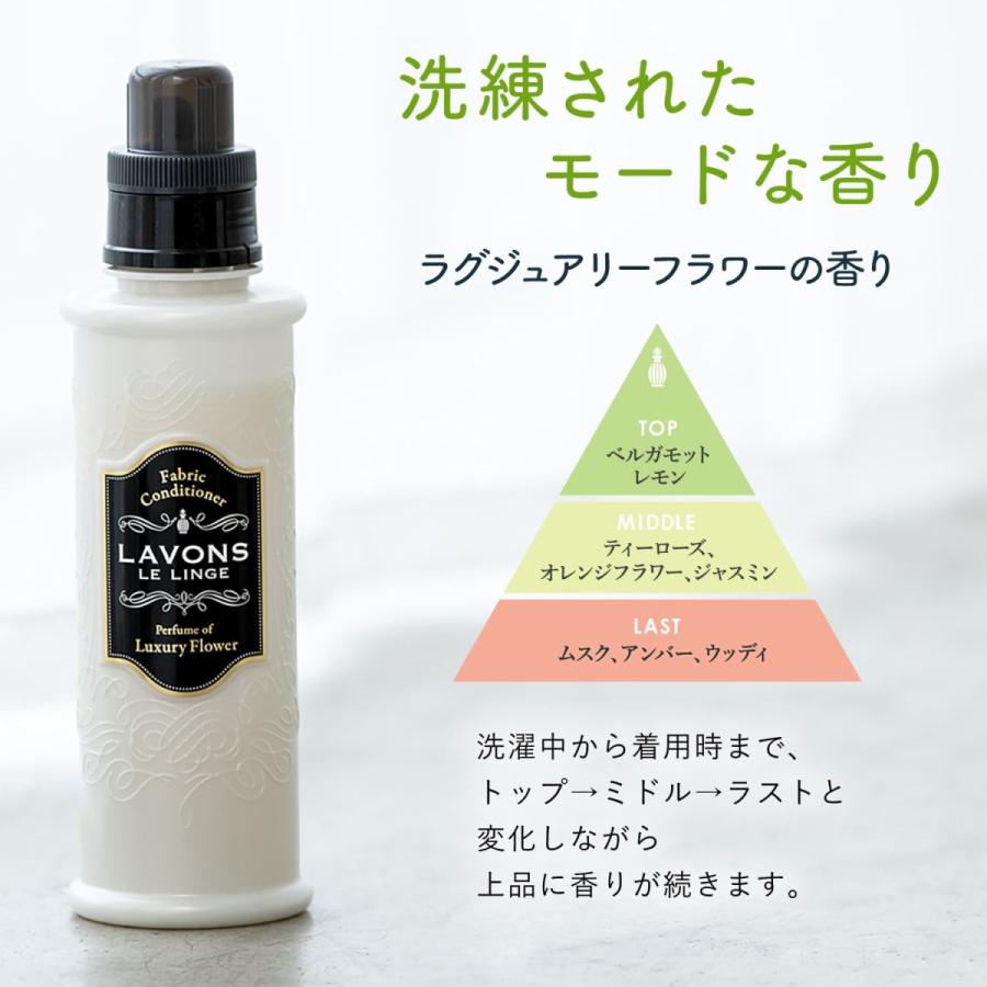 柔軟剤 ラボン ラグジュアリーフラワー 詰め替え 大容量 2倍サイズ 960ml | 詰替用 つめかえ用 液体 無添加 オーガニック 部屋干し 匂い 衣類 花粉対策 | LAVONS | 02