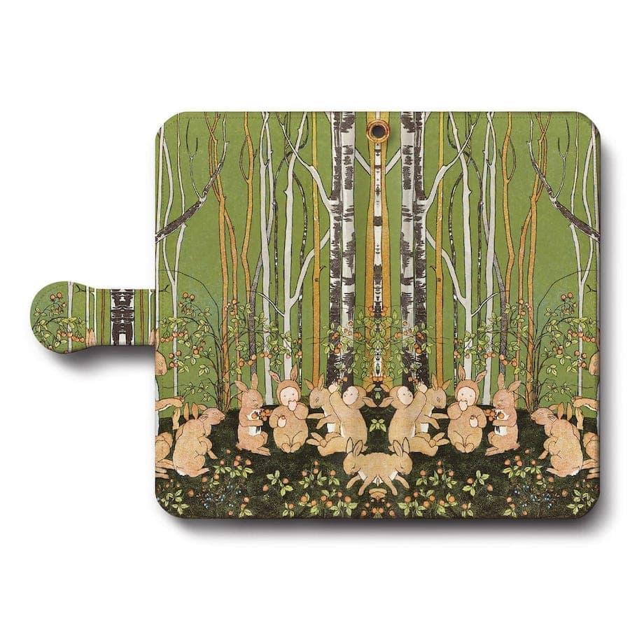 Iphone7 ケース Iphone8 スマホケース 手帳型 絵画 レトロ 全機種対応 オルファース ベリーを食べる うさぎの赤ちゃん 1374 4 Naturemate Yahoo Shop 通販 Yahoo ショッピング