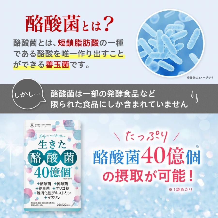 NaturePharma（ネイチャーファーマ） 酪酸菌 サプリ 乳酸菌 ビフィズス
