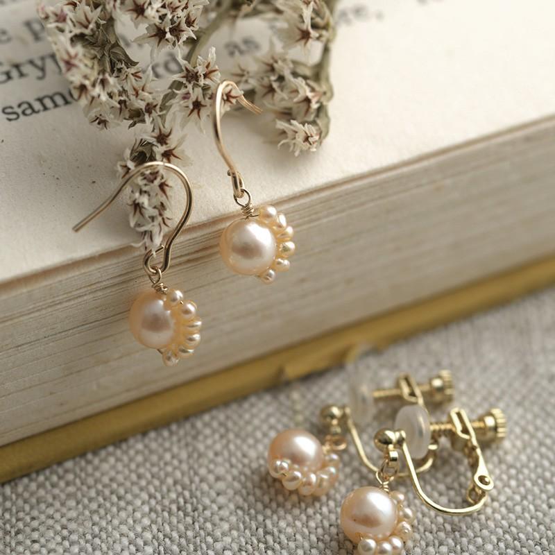 ピンクパール アクセサリー レディース 日本製 淡水パール 真珠 かわいい Natully ナチュリー ピアス イヤリング Tsubomi Mnr 0144 Natu Robe 通販 Yahoo ショッピング