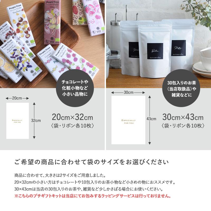 セルフラッピングキット ギフトバッグ＆リボン　10枚セット |  | 02