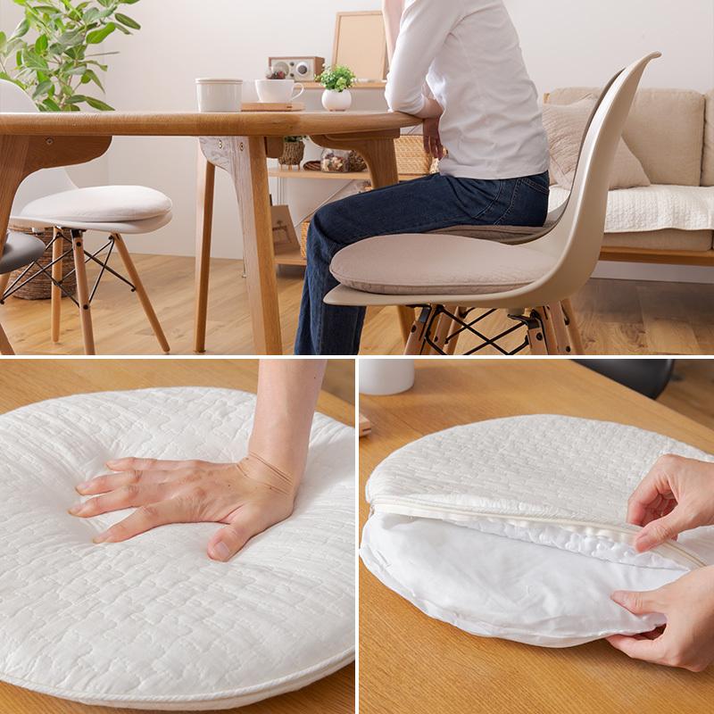 椅子 チェア クッション 四角 丸 円形 座布団 チェアクッション おしゃれ Mofua モフア イブル Cloud柄 くすみ系おしゃれなチェアパッド Mnr 03 Natu Robe 通販 Yahoo ショッピング