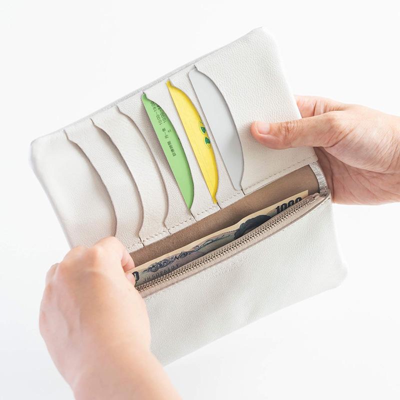 CLASKA&CO シルバー レザー長財布 財布 長財布 革 おしゃれ かわいい ブラック シルバー CLASKA DO