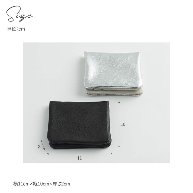 CLASKA&CO. レザー コインケース ホワイト シルバー ウォレット WHOLオリジナル ビルフォードS ハーマンオークレザー