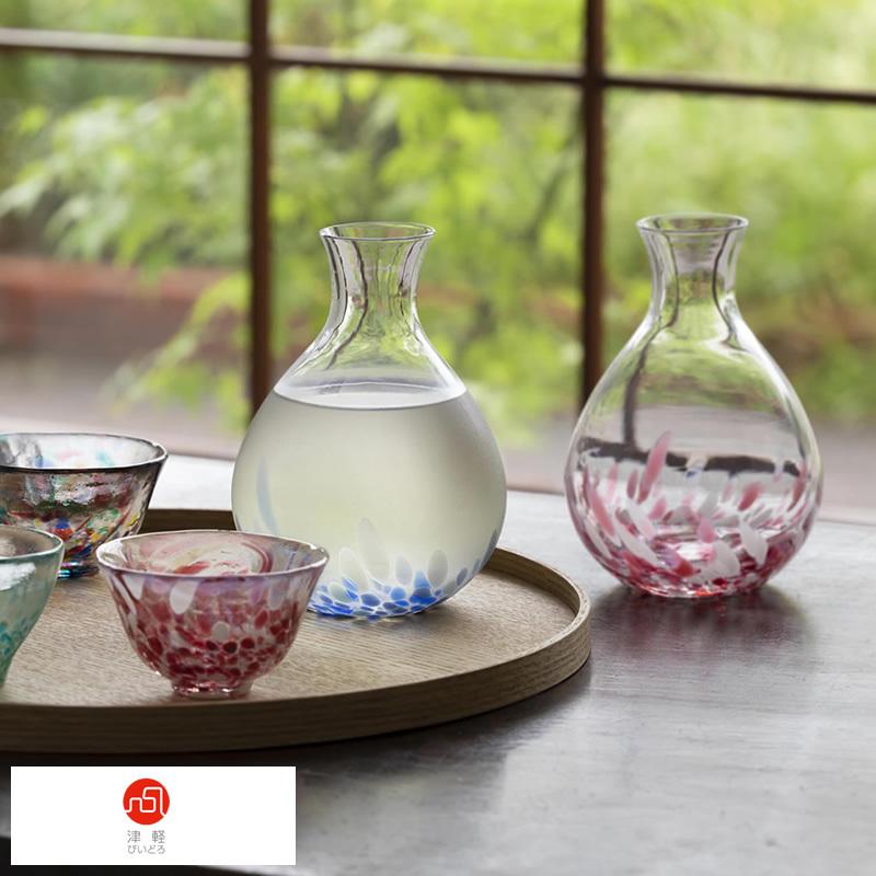 おしゃれ とっくり 津軽びいどろ 夏祭り 水風船のような徳利 盃 日本酒 酒器