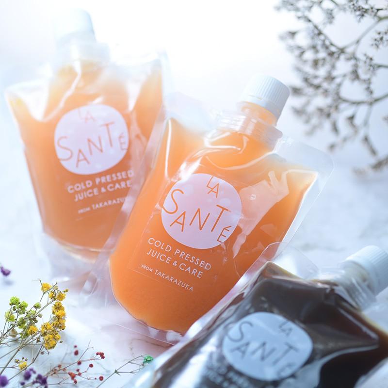 コールドプレス 野菜ジュース おいしい 健康 美容 LA SANTE ラ・サンテ コールドプレスジュース 200g 3種&times;4本 美肌・美容・アンチエイジングセット