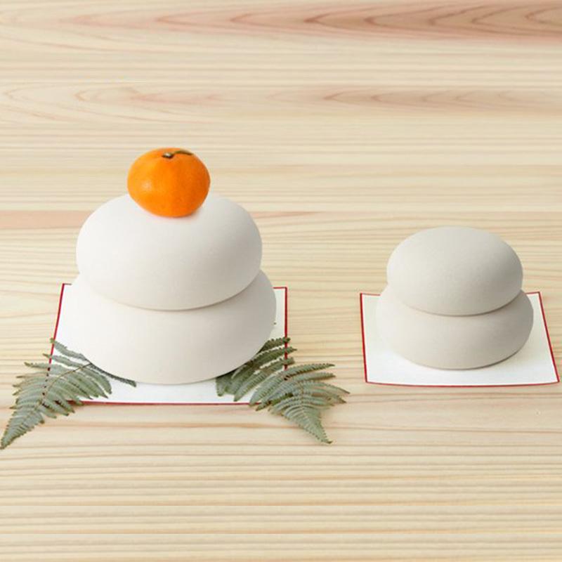 鏡餅 陶器 ミニ サイズ おしゃれ かわいい かがみもち 置物 オブジェ