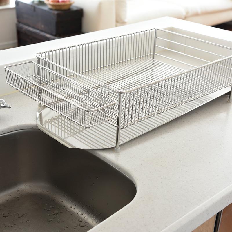 水切りかご ステンレス 燕三条 水が流れる 日本製 キッチン おしゃれ