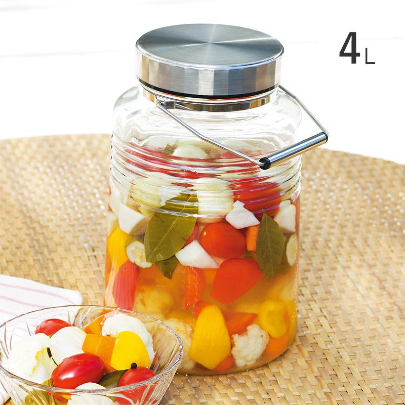 保存瓶 日本製 蓋付 おしゃれ ガラス 保存容器 密閉 Aderia アデリア Mcコンテナー 4l Nr Natu Robe 通販 Yahoo ショッピング