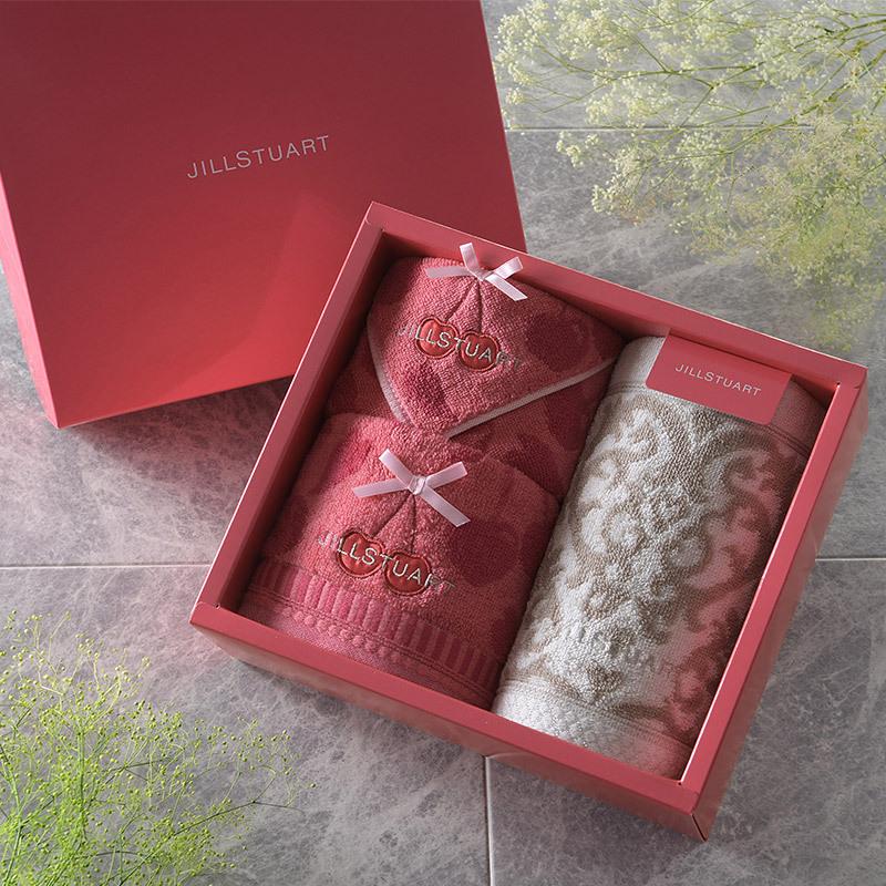 タオル ギフトセット おしゃれ 内祝い 結婚祝い Jill Stuart ジルスチュアート プティスリーズ タオルハンカチ1枚 フェイスタオル2枚 レッド Nr Natu Robe 通販 Yahoo ショッピング