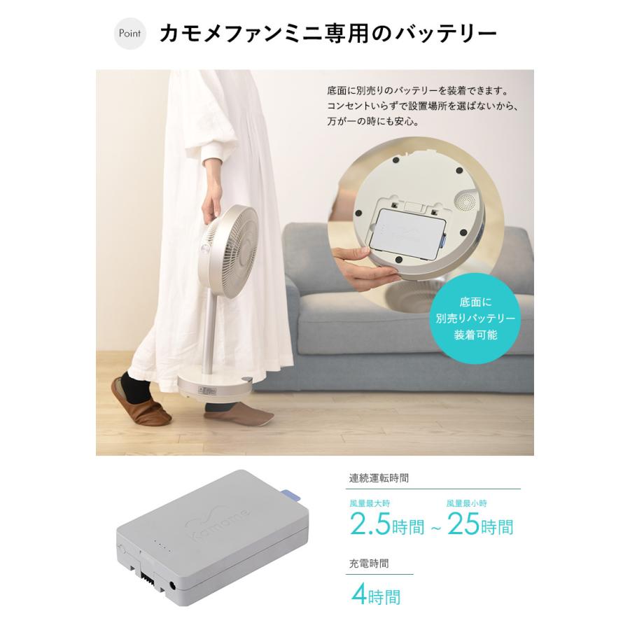 扇風機 電池パック 充電 リチウムイオン コードレス 便利 K-BP3