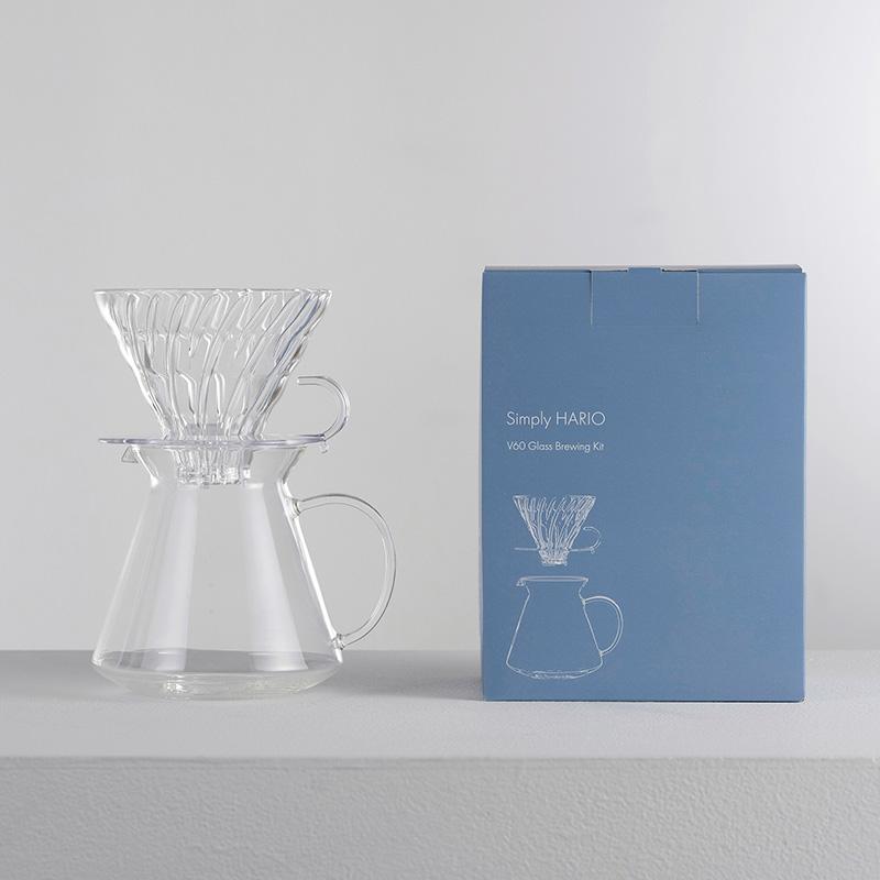 コーヒードリッパー 耐熱ガラス コーヒーサーバー おしゃれ 円錐型 円錐形 コーヒードリップセット コーヒーメーカー HARIO ハリオ V60 Glass Brewing Kit |  | 03