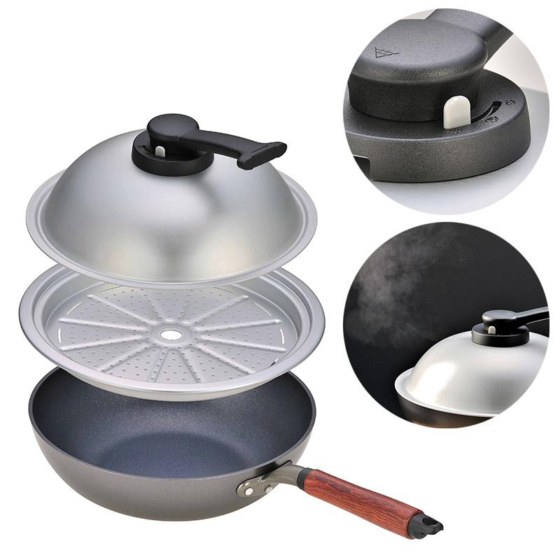 フライパン 深型 蓋付き 日本製 テフロン くっつかない 焦げ付きにくい