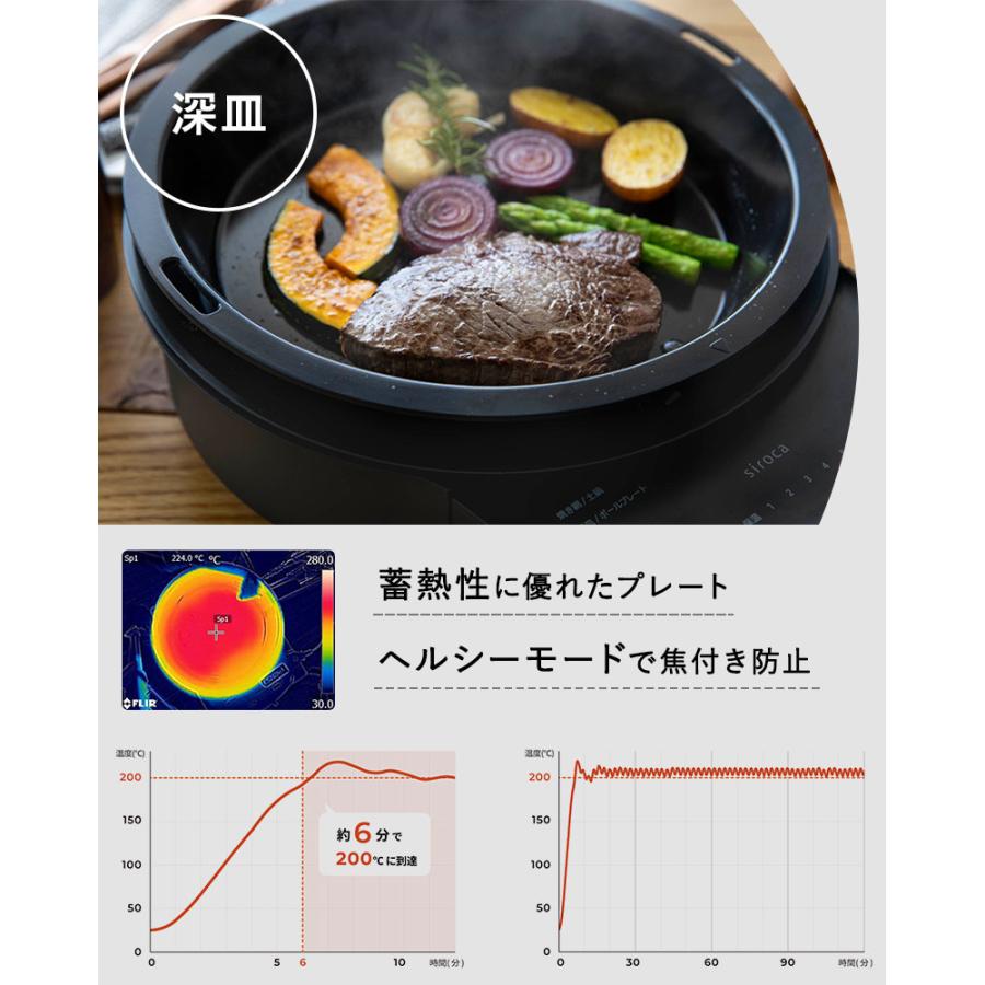シロカ グリル鍋 卓上料理器 おしゃれ コンパクト お手入れ簡単 シロカ グリル鍋 卓上料理器 おしゃれ コンパクト お手入れ簡単