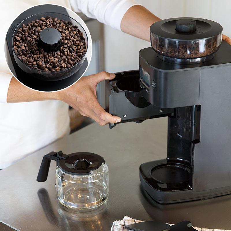 シロカ コーヒーメーカー ミル付き 全自動 挽き目調節 保温 シロカ コーヒーメーカー ミル付き 全自動 挽き目調節 保温