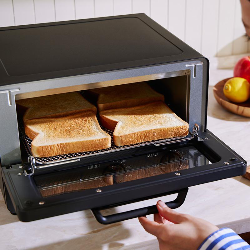 キッチン家電 トースター オーブン おしゃれ ブラック コンパクト 4枚 