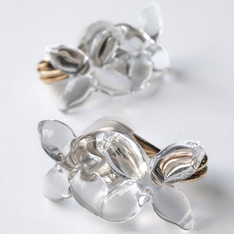 アクセサリー レディース イヤリング おしゃれ ガラス 日本製 上品 HARIO Lampwork Factory ハリオ　ランプワークファクトリー イヤリング ラフィネの画像
