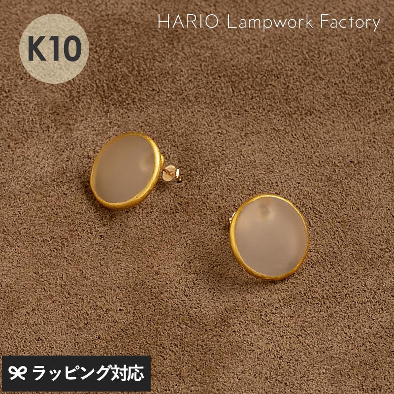 アクセサリー レディース ピアス おしゃれ ガラス 金箔 ギフト HARIO 