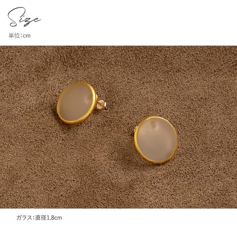 アクセサリー レディース ピアス おしゃれ ガラス 金箔 ギフト HARIO 