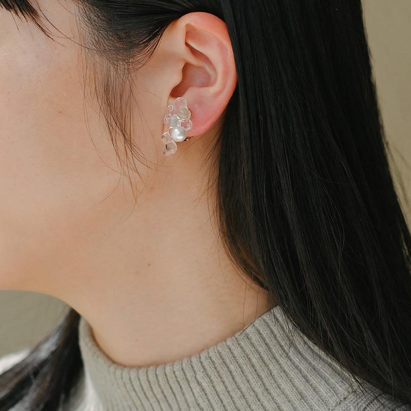 アクセサリー レディース イヤリング ガラス パール おしゃれ 上品