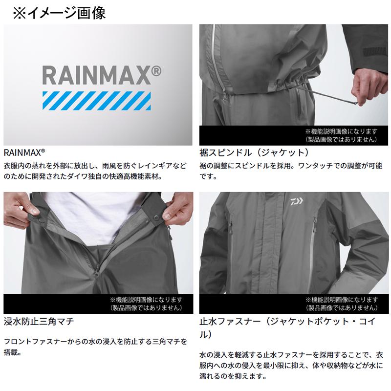 ダイワ DR-3824 RAINMAX レインスーツ M ブラック｜naturum-fashion｜03