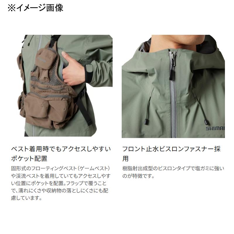 シマノ RA-025X ゴアテックス ショートレインジャケット M ブルーチャコール｜naturum-fashion｜05