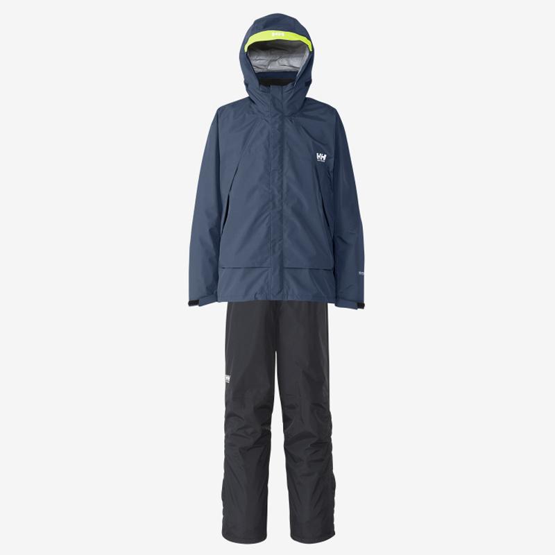 レインスーツ　Helly Hansen ネイビー/ブルー　XL ヘリーハンセン ヘリーレインスーツ S オーシャンネイビー(ON