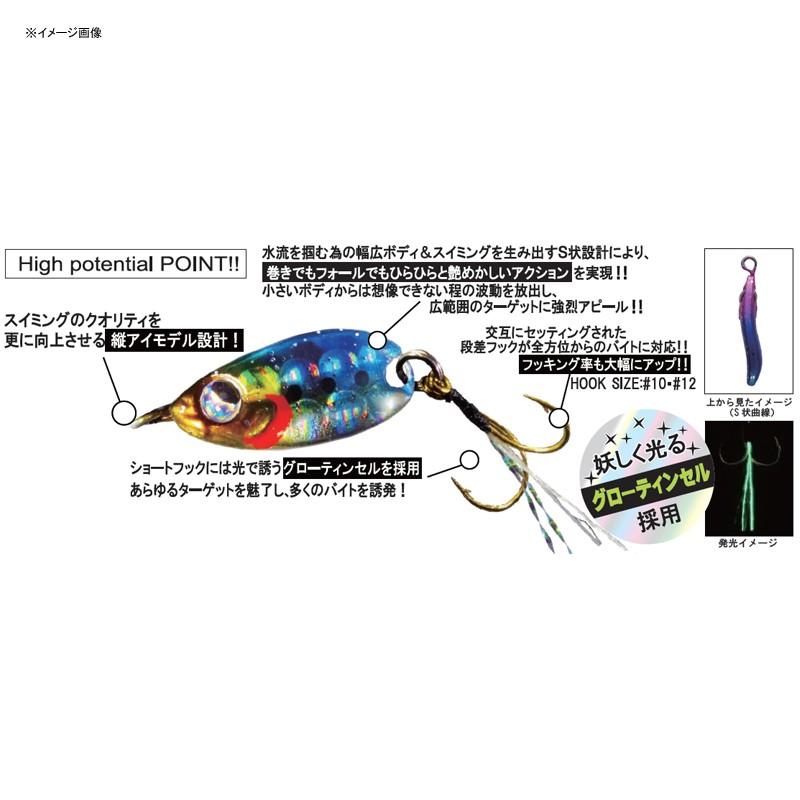 ルーディーズ 魚子メタルひらり 1.5g チャートスポットグロー｜naturum-fishingstore｜02