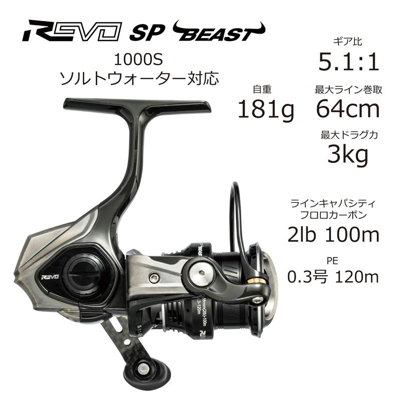 正規通販サイト スピニングリール アブガルシア Revo SP Beast(レボ SP ビースト) 1000S