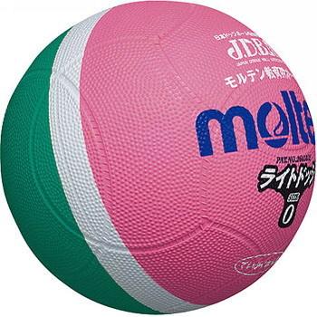 ドッジボール モルテン ライトドッジ 日本ドッジボール協会推薦球 0号 ピンク×緑