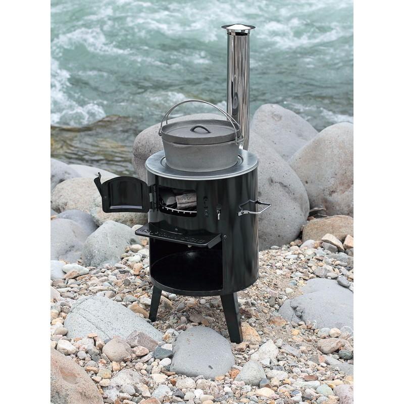 【美品】CAPTAINSTAG KamaDo バーベキューコンロ　煙突　ストーブ BBQ・七輪・焚火台 キャプテンスタッグ KAMADO(釜戸) 煙突ストーブ