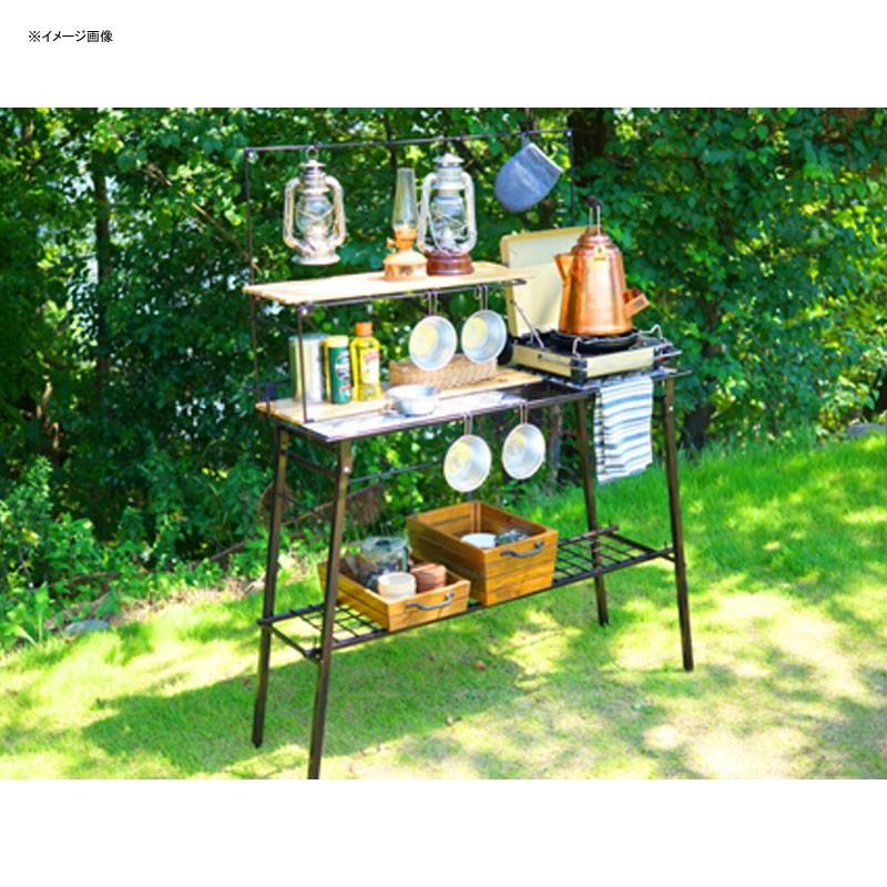 アウトドアテーブル NATURE TONES キッチン カウンター テーブル ダークブラウン_2