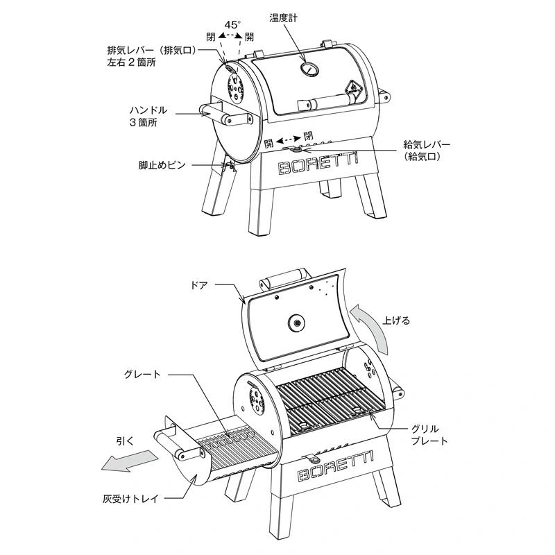 BBQ・七輪・焚火台 BORETTI ボレッティ TERZO(テルツォ) ブラック｜naturum-od｜17