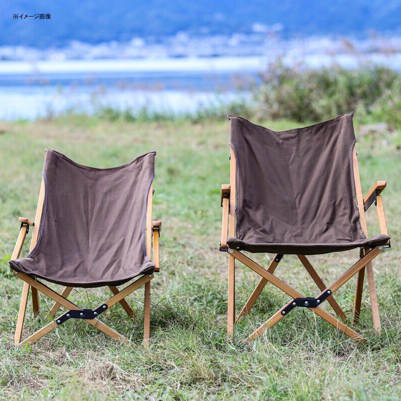 anoba ウッドハイバックチェア ブラウン キャンプチェア ANOBA（アノバ） アウトドアチェア ウッドハイバックチェア ロータイプ