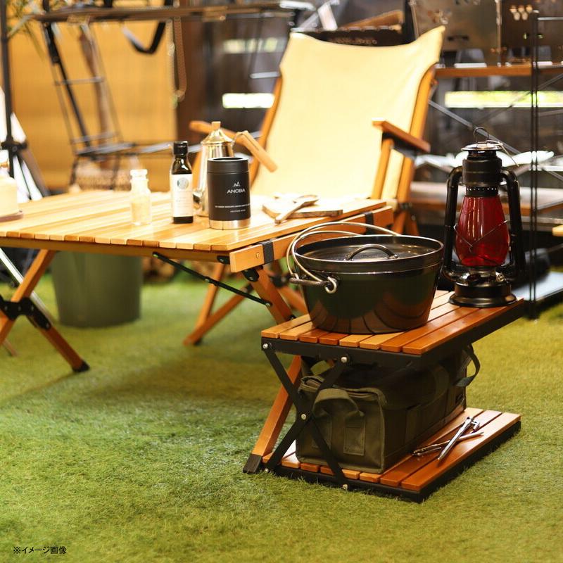 ANOBA（アノバ） アウトドアスタンド ウッドラック 2段 : ナチュラム