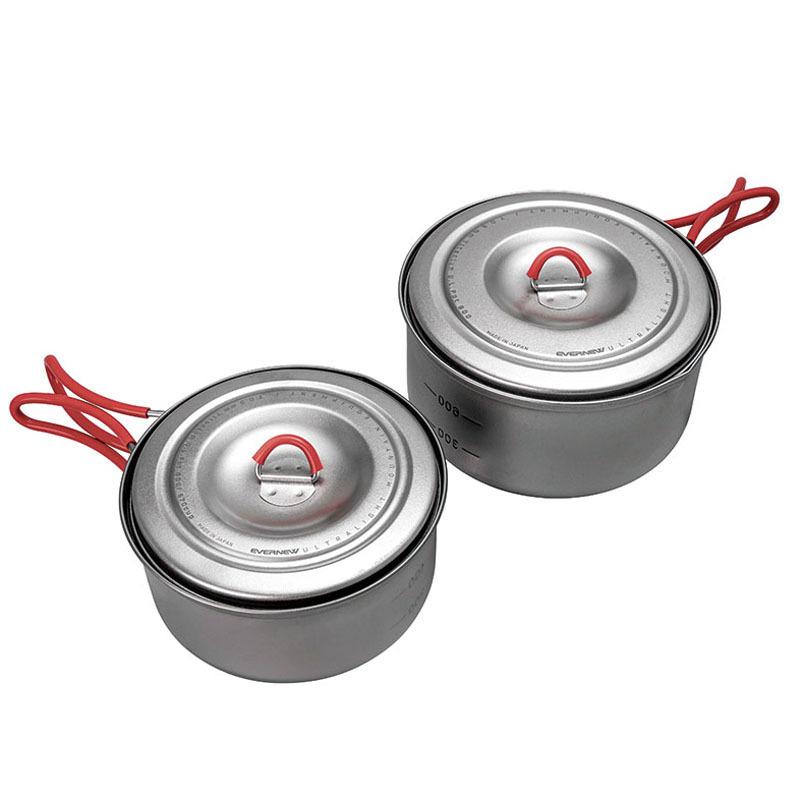 エバニュー(EVERNEW) Ti U.L. Pot クッカースタッキングセット EVERNEW（エバニュー） クッカーセット EVERNEW Ti U.L. Pot set