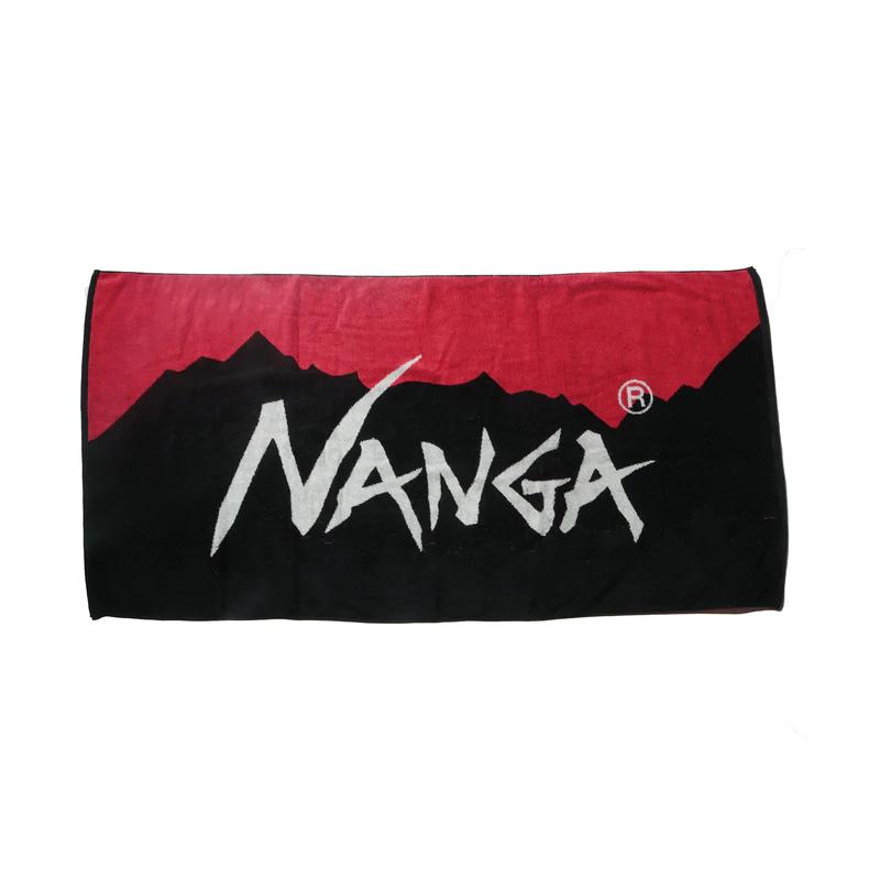 ブランド登録なし - ナンガ NANGA LOGO BATH TOWEL(ナンガ ロゴタイプ 2階建てバス西洋手ぬぐい) RED×BLK 無償性
