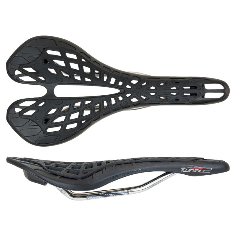 タイオガ 自転車用品 スパイダー ツインテール 2 サドル クロモリレール サイクル/自転車   オールブラック TIOGA（タイオガ） 自転車用品 スパイダー ツインテール 2 サドル