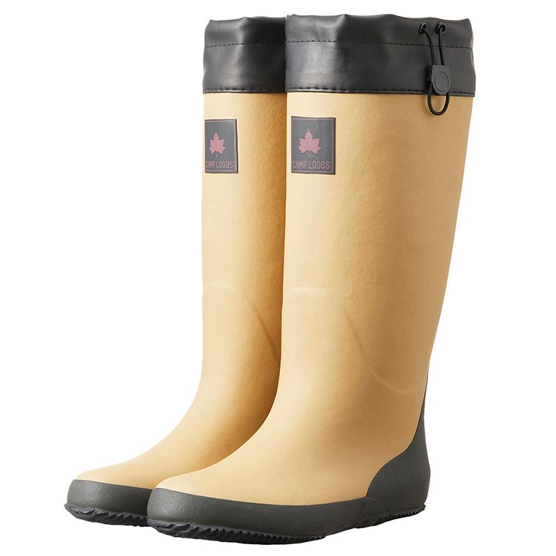 CAMP LOGOS アウトドアブーツ・長靴 コンパクト レインブーツ  L  サンド アウトドアブーツ・長靴 CAMP LOGOS コンパクト レインブーツ LL