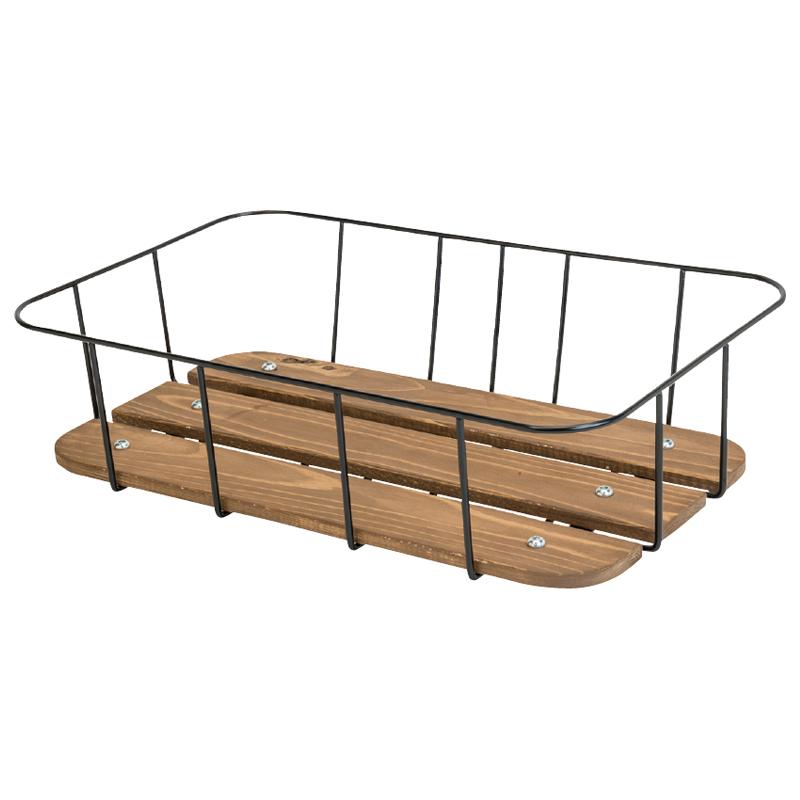 昭和インダストリーズ 自転車バッグ Wood Wire Rack(Shallow type) ウッド ワイヤー ラック 浅型   CP 自転車バッグ 昭和インダストリーズ Wood Wire Rack(Shallow type