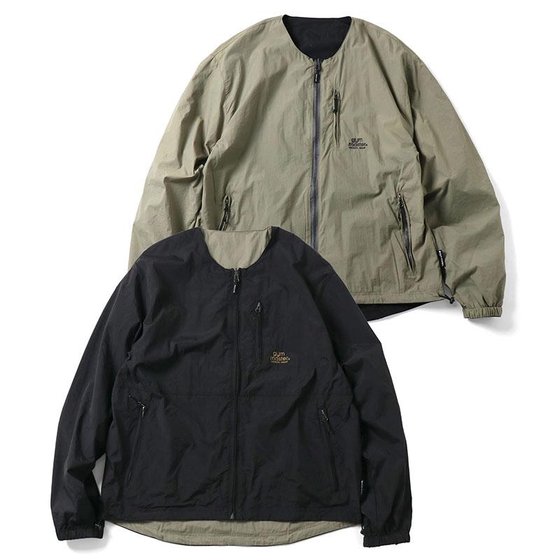 gym master アウター(メンズ) リバーシブルナイロンノーカラージャケット  L  ブラック×ベージュ(05) gym master（ジムマスター） アウター(メンズ) リバーシブルナイロン