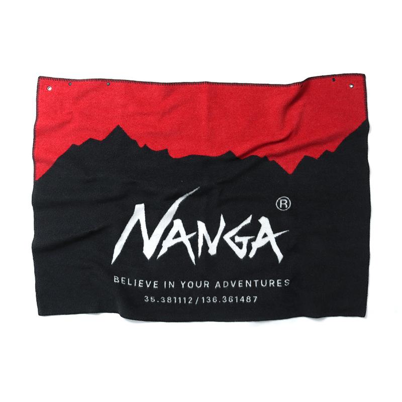 ナンガ FLAME RESISTANT LOGO BLANKET RED×BLK ナンガ FLAME RESISTANT LOGO BLANKET(フレーム レジスタント ロゴ