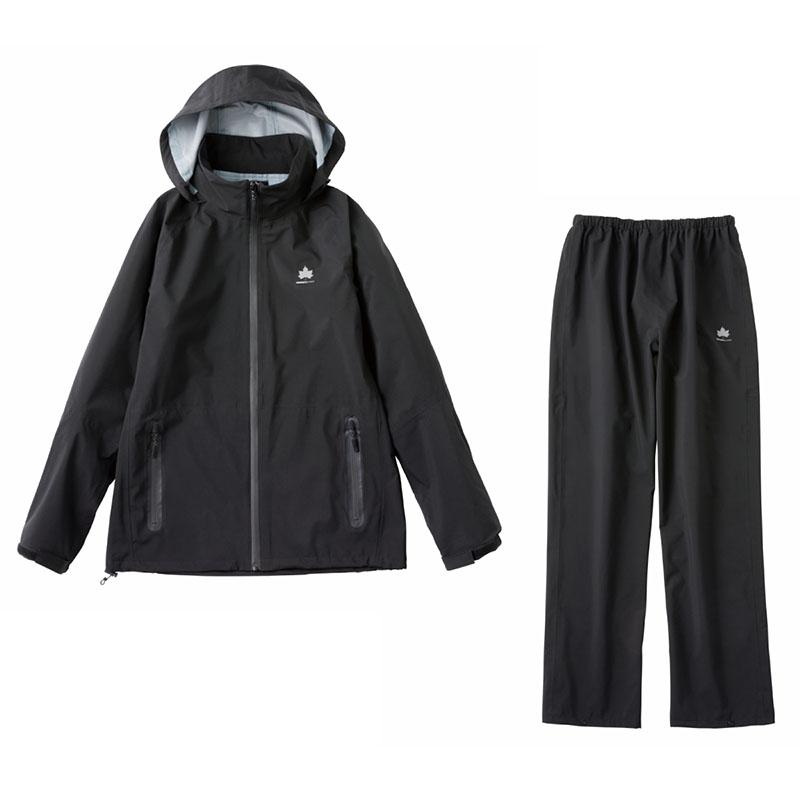 ロゴス  LBL3レイヤーレインスーツ  M  ブラック LOGOS（ロゴス） LBL3レイヤーレインスーツ M ブラック : ナチュラム