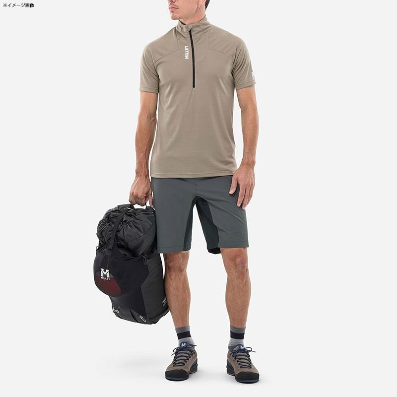 トップス(メンズ) ミレー カメット ジップ ショートスリーブTシャツ S N0046(GRANITE/TARMAC)の画像