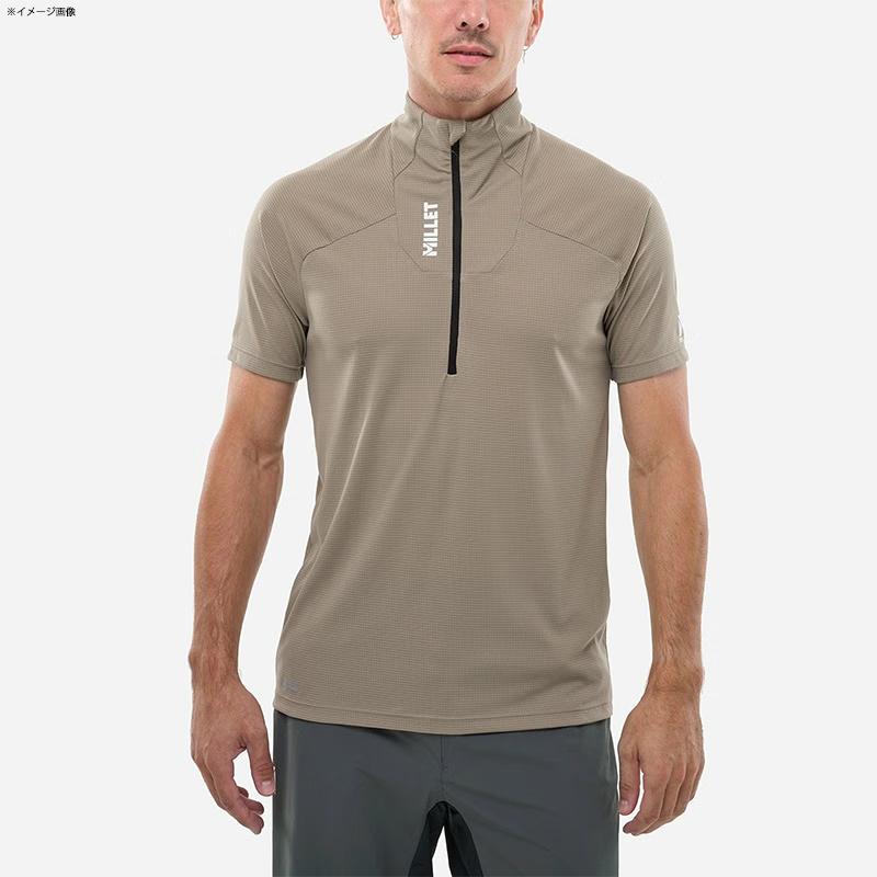 トップス(メンズ) ミレー カメット ジップ ショートスリーブTシャツ M N0046(GRANITE/TARMAC)の画像