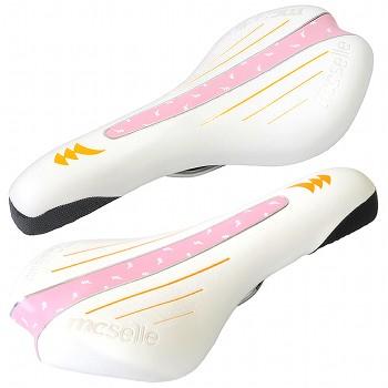 自転車用品 mcselle Traiathlon サドル ホワイト×ピンク : ナチュラム