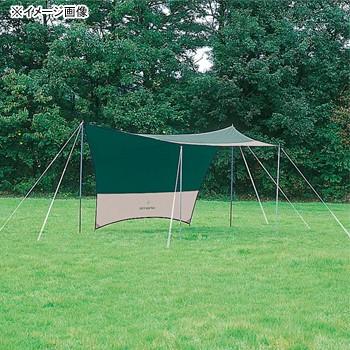 タープ・シェルター キャプテンスタッグ CS ヘキサタープUV(サイドポール2本付) 440×440cm グリーン