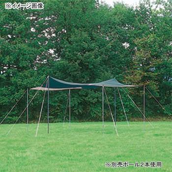 タープ・シェルター キャプテンスタッグ CS ヘキサタープUV(サイドポール2本付) 440×440cm グリーン