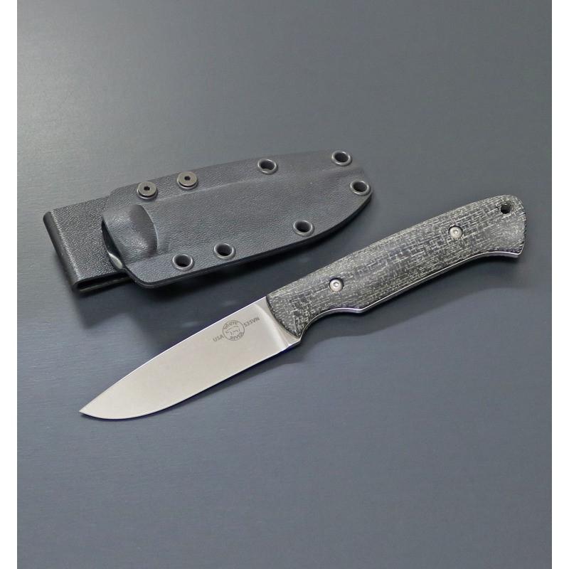 ﾎﾜｲﾄﾘﾊﾞｰ アウトドアナイフ 【正規品】ハンター   ブラック バーラップ マイカルタ アウトドアナイフ ホワイトリバー 正規品 ハンター ブラック